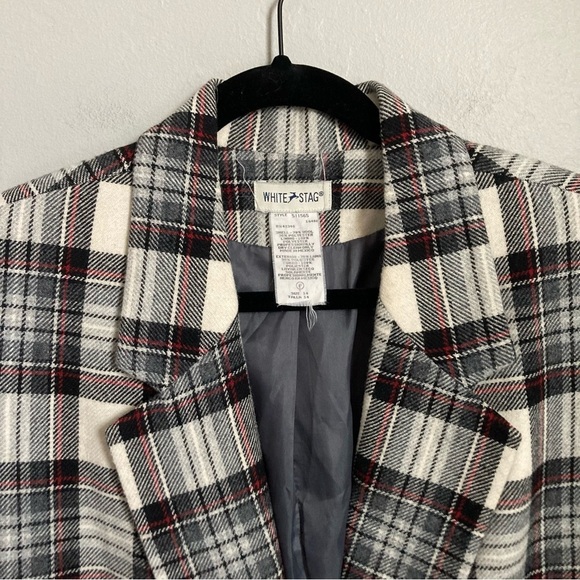 Vintage Plaid Blazer Size 14 Petite - Picture 3 of 4
